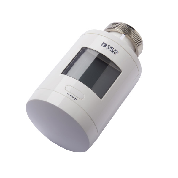 Tête de vanne thermostatique Delta Dore Trv1.0 connectée pour radiateur à eau chaude