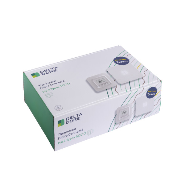 Thermostat d'ambiance filaire Delta Dore Pack Tybox 5000 Connecté pour chauffage à eau chaude