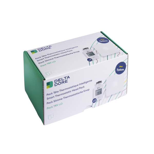 Têtes thermostatiques Delta Dore Pack Trv1.0 Connecté avec adaptateurs pour radiateurs à eau chaude