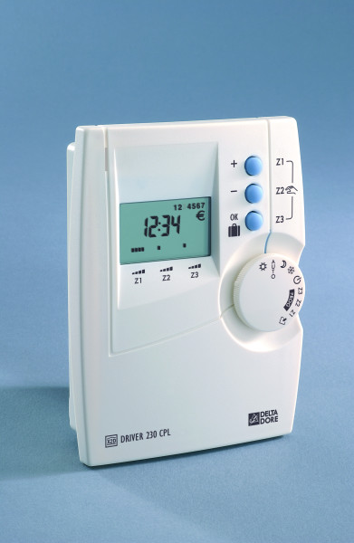 Programmateur de chauffage Delta Dore DRIVER 230CPL 3 zones pour chauffage électrique