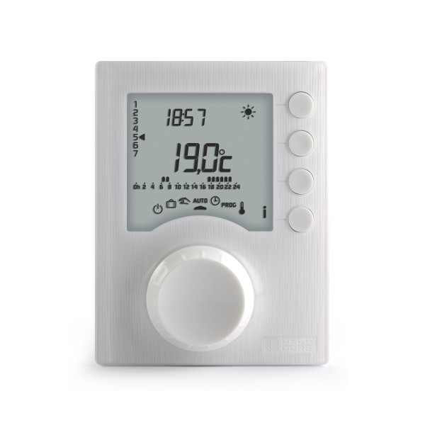 Thermostat programmable Delta Dore Tybox 1117 filaire pour chauffage eau chaude à piles