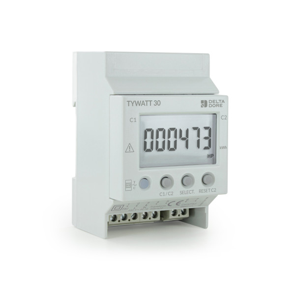 Indicateur de consommation Delta Dore Tywatt 30 modulaire pour compteur monophasé