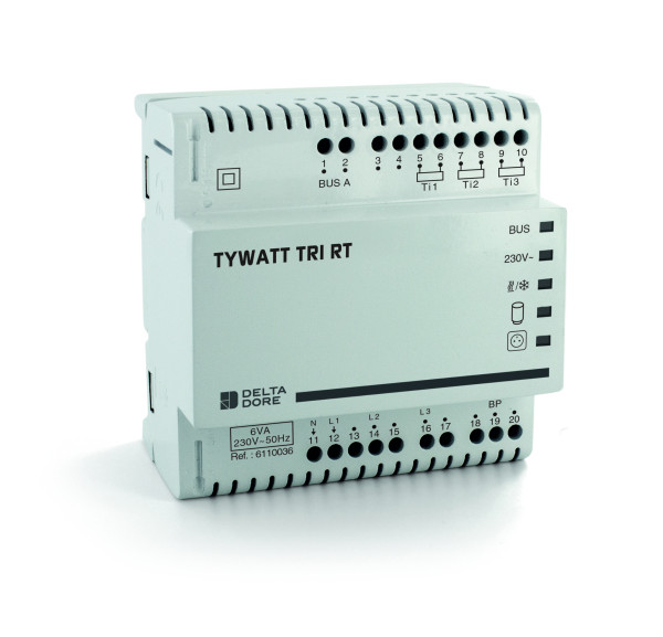 Indicateur de consommation Delta Dore Tywatt RT modulaire pour compteur triphasé