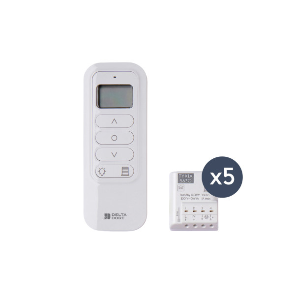 Commande de volets roulants Delta Dore Pack Tyxia 541 avec télécommande