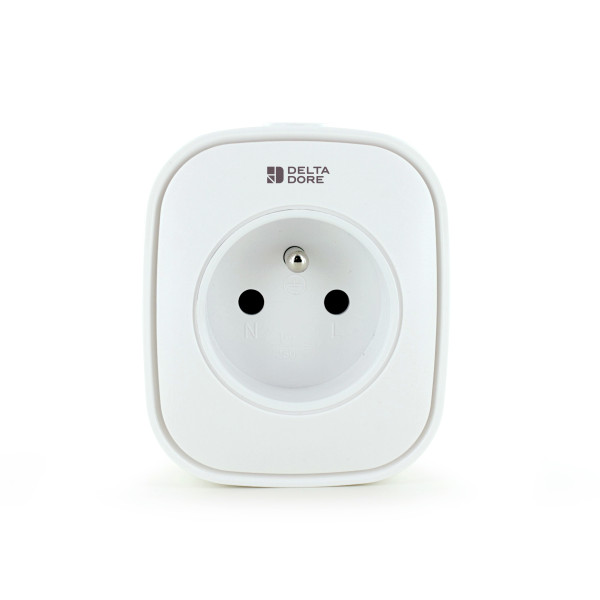 Prise connectée Delta Dore Easy Plug E16EM avec mesure de la consommation 16A blanc