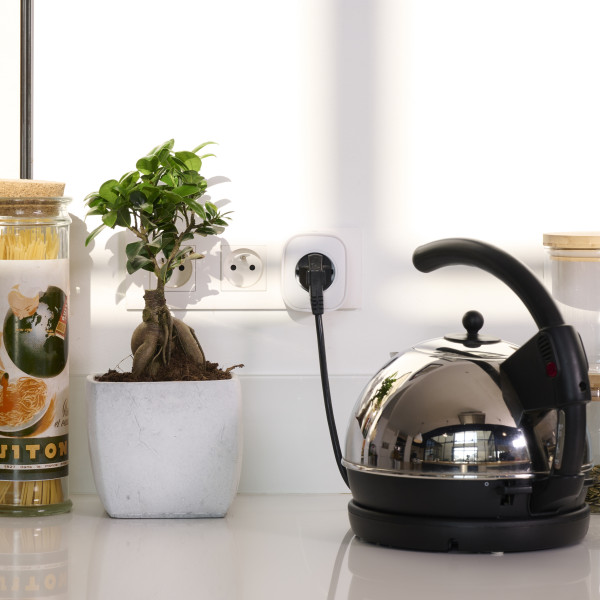 Prise connectée Delta Dore Easy Plug E16EM avec mesure de la consommation 16A blanc