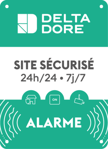 Plaque alu site sécurisé delta dore