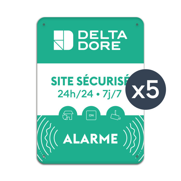 Plaque alu site sécurisé delta dore