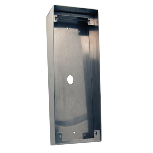 Boitier saillie avec visière inox pour platine gtx62erp/101, kit gtxerp/art4th/l