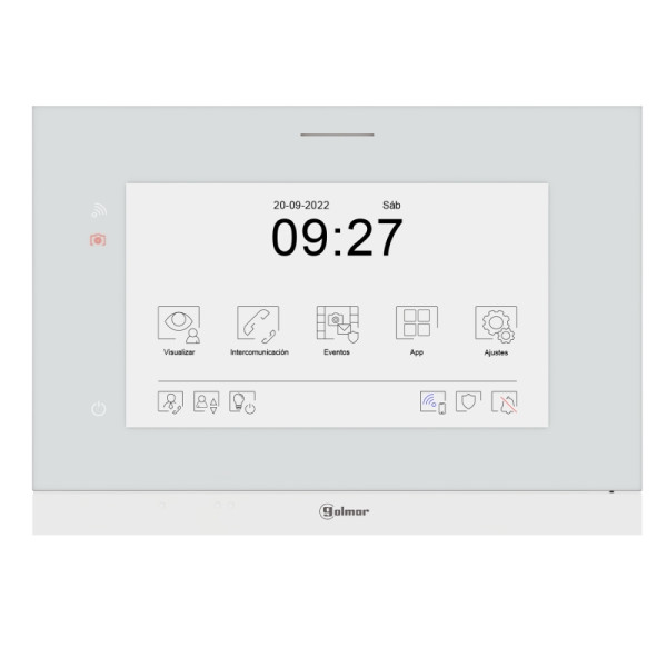 Moniteur ip avec écran 7'' wifi android tactile mains-libres blanc (mémoire-poe)