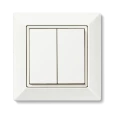 Bouton poussoir 2 ou 4 canaux, blanc, montage mural (013b9)