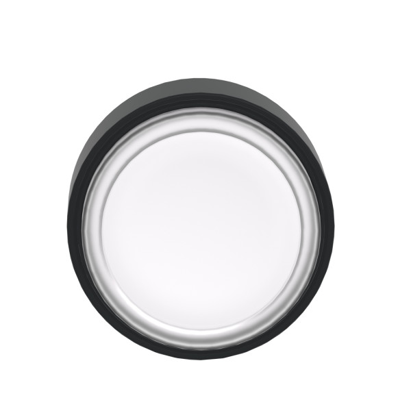 Harmony xb4 - tete de bouton - blanc  - membrane - diam 22 - collerette noir