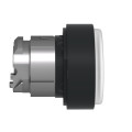Harmony xb4 - tete de bouton - blanc  - membrane - diam 22 - collerette noir