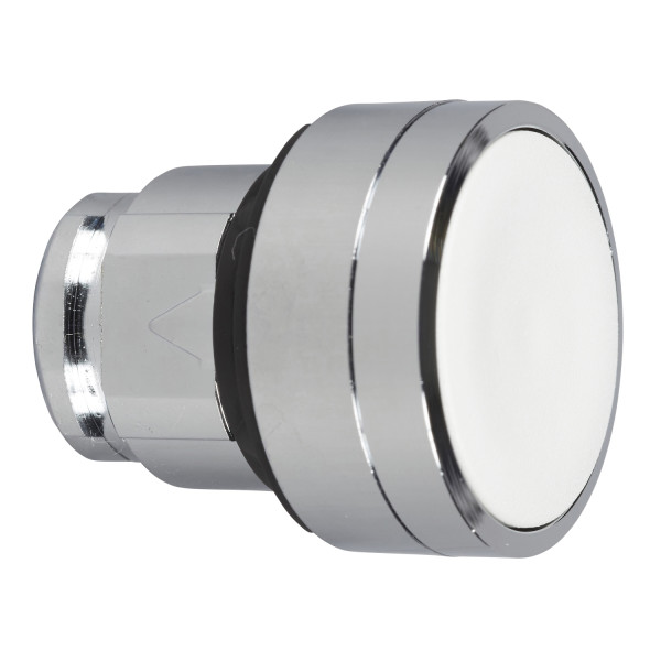 Harmony xb4 - tete de bouton - blanc affleurant non marqué - membrane - diam 22