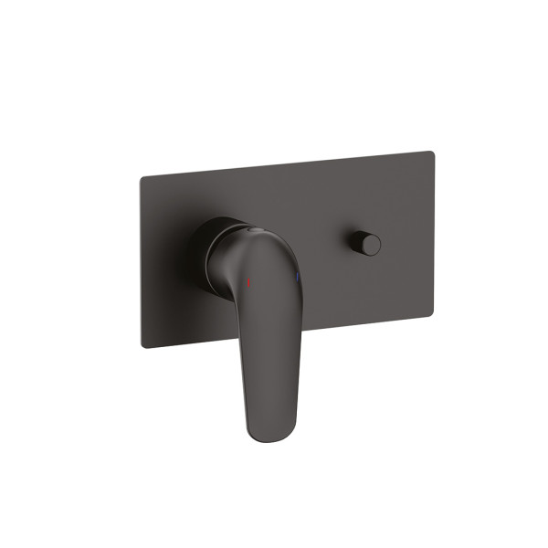 Système douche encastré mécanique noir 2 voies gamme pact thewa