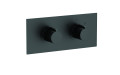 Système douche encastré thermostatique noir 2 voies gamme pact thewa