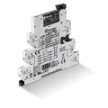 Interface mod a relais electromeca mastertimer opt° porte fusibl u=24vac/dc 1rt 6a 8 fonct° bornes a cages (398100240060)