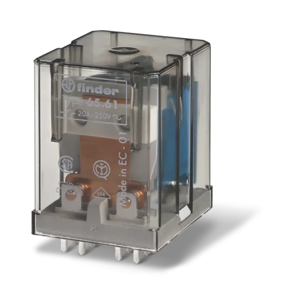 Relais de puissance circuit imprime 1no+1nc faston 250 20a sous 250vac 240vac (656182400000)