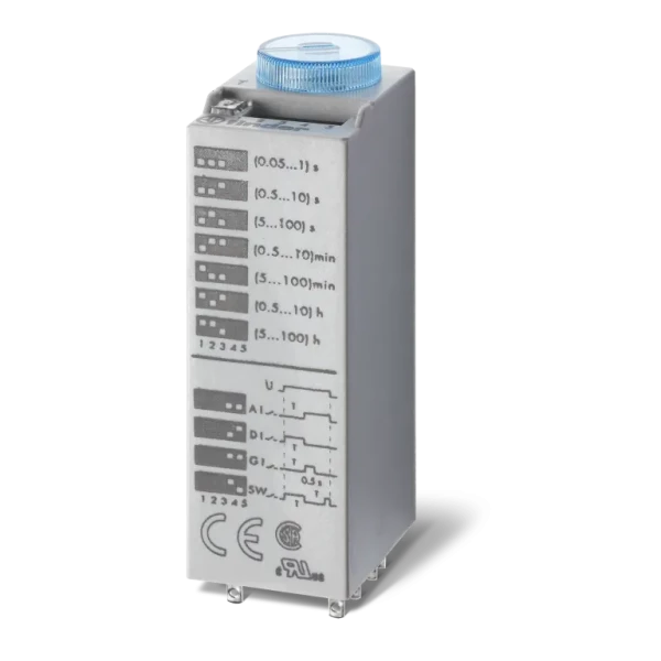 Relais temporise multifonction embrochable sur socle serie 94 4rt 7a 48vac/dc 0,05s a 100h (850400480000PAS)