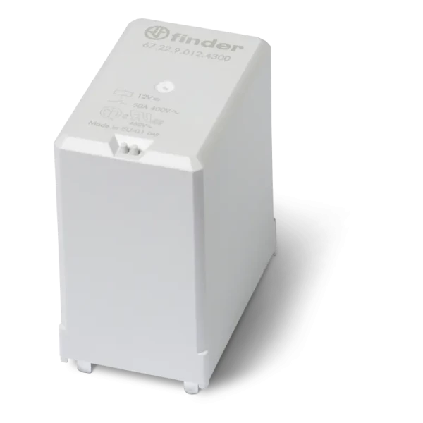 Relais de puissance circuit imprime 2no 50a sous 400vac 12vdc intervalle ? 5,2mm (672290124500)