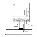 Compteur électrique modulaire - triphasé/tétra 5 ou 1 a (tc) - mid - double tari
