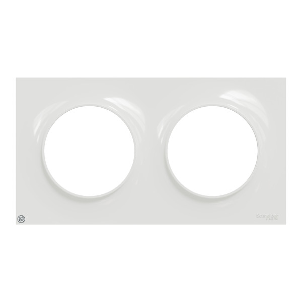 Odace styl, plaque 2 postes horiz./vert. entraxe 71mm, antibacterien