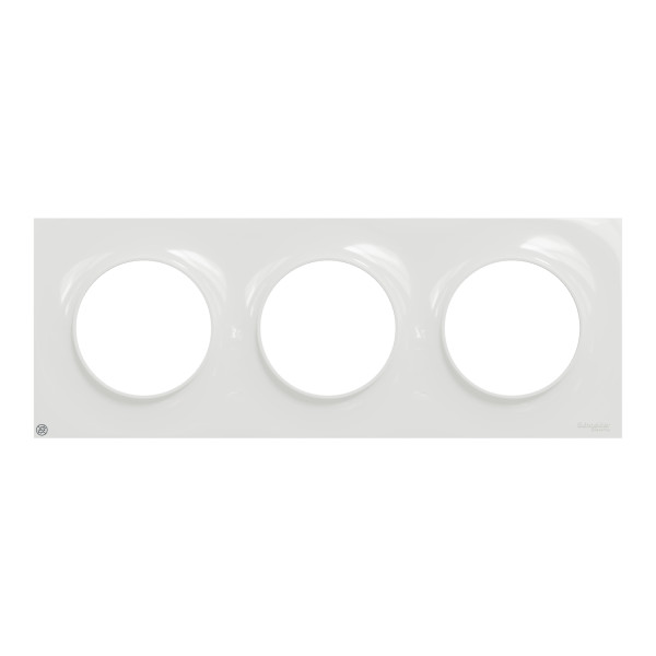 Odace styl, plaque 3 postes horizontaux ou verticaux entraxe 71mm, antibacterien