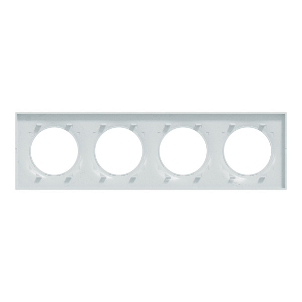 Odace styl, plaque blanc recyclé 4 postes horizontaux ou verticaux entraxe 71mm