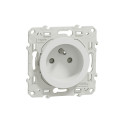 Prise de courant 2P+T blanc Schneider Odace connexion à vis fixation à vis