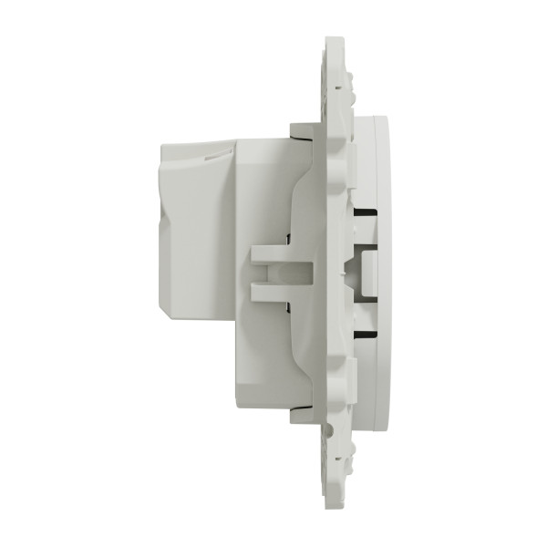 Prise de courant 2P+T blanc Schneider Odace connexion à vis fixation à vis