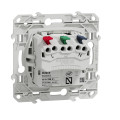 Prise de courant 2P+T affleurante blanc Schneider Odace connexion rapide fixation à vis