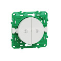 Interrupteur double sans fil sans pile Schneider Odace SFSP entrée/sortie