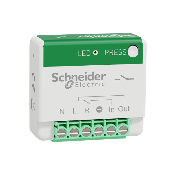 Actionneur générique Schneider Odace micro-module 10A sans fil sans pile blanc 