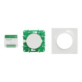 Interrupteur sans fil blanc Schneider Odace SFSP avec un micromodule actionneur et plaque