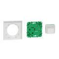 Interrupteur sans fil blanc Schneider Odace SFSP avec un micromodule actionneur et plaque