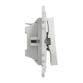 Poussoir blanc Schneider Odace 10A fixation à vis