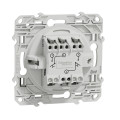 Poussoir double blanc Schneider Odace connexion rapide fixation à vis