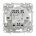 Poussoir double blanc Schneider Odace connexion rapide fixation à vis
