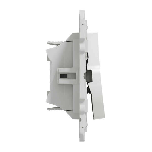 Poussoir double blanc Schneider Odace connexion rapide fixation à vis