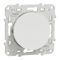 Poussoir lumineux blanc Schneider Odace Localisation avec LED bleu 0,15mA fixation à vis