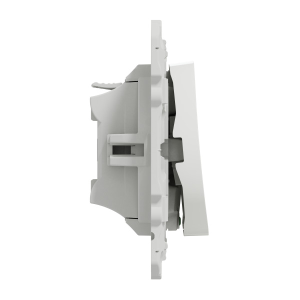 Poussoir lumineux blanc Schneider Odace Localisation avec LED bleu 0,15mA fixation à vis