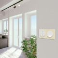 Poussoir lumineux blanc Schneider Odace Localisation avec LED bleu 0,15mA fixation à vis