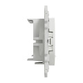 Prise Double RJ45 Blanc Sans Connecteur Odace Schneider Electric