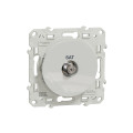 Prise SAT blanche Schneider Odace fixation par vis