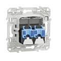 Prise Double RJ45 Blanc Odace Schneider Electric - Grade 1  Cat 6