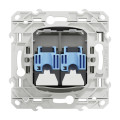 Prise Double RJ45 Blanc Odace Schneider Electric - Grade 1  Cat 6