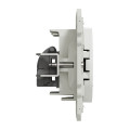 Prise Double RJ45 Blanche Grade 3 pour Multimédia Catégorie 6 STP Fixation à Vis Odace Schneider