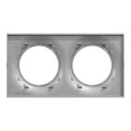 Plaque aluminium Schneider Odace Styl 2 postes entraxe 71mm horizontal ou vertical