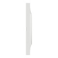 Plaque blanche Schneider Odace Styl 3 postes entraxe 71mm horizontal ou vertical