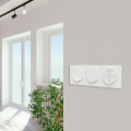 Plaque blanche Schneider Odace Styl 3 postes entraxe 71mm horizontal ou vertical